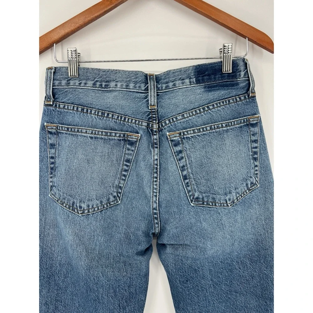 RE/DONE Originals Double Needle Crop Jean In Trucker Wash Size 28